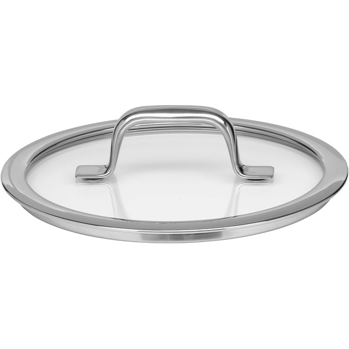 Каструля WMF Compact Cuisine 20 см з кришкою з термостійкого скла, 2.5 л, нержавіюча сталь Cromargan, з маркуванням об'єму, для приготування пасти та молока, сумісна з індукцією