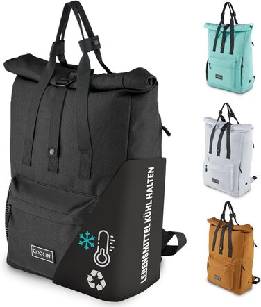 Терморюкзак Coolin' Kühlrucksack 30L: 30 літрів, відділення для охолодження, пляшки, пікнік, пляж, подорожі. Білий (Чорний)