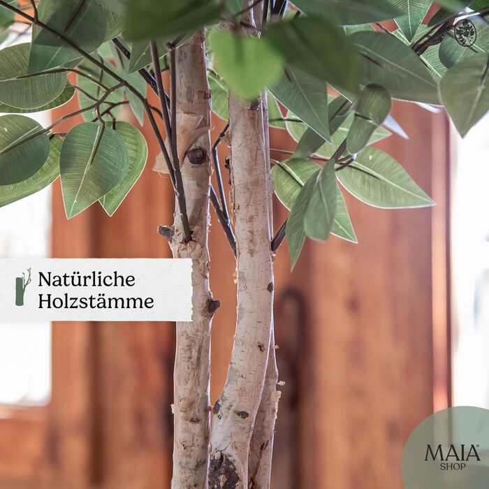 Штучний фікус Бенджаміна Maia Shop 105×70 см, декоративна рослина для інтер’єру, пластикова, для декору вітальні