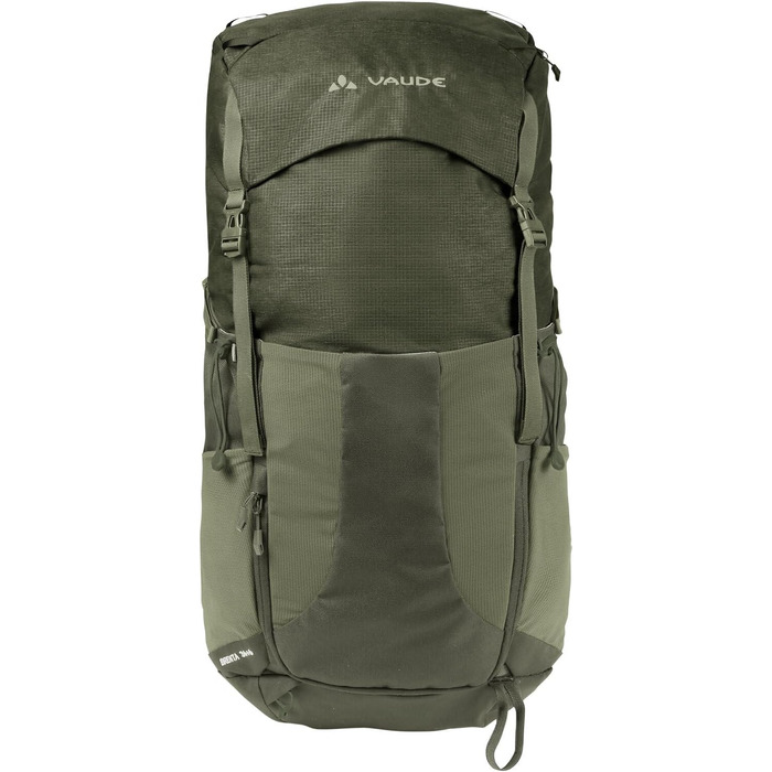 Туристичний рюкзак VAUDE Brenta 36+6 л, водонепроникний, унісекс, з дощовиком, зручний трекінговий рюкзак з органайзером, колір хакі