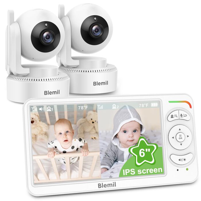 Відеоняня Blemil з 2 камерами, 6