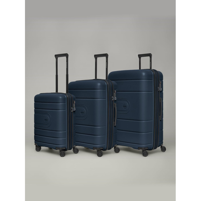 Набір валіз REDOLZ Essentials 11 з ABS-пластику, 3 шт., Midnight Blue — легкі дорожні валізи з TSA-замком, подвійними колесами та розширенням 6 см