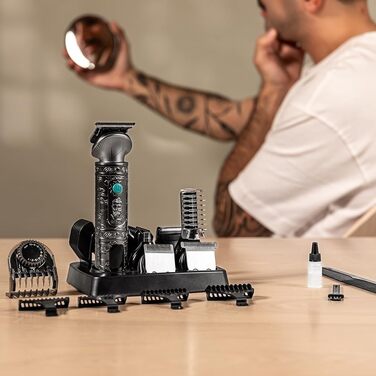 Тример для обличчя та тіла Cecotec PrecisionCare Samurai Profiling 6в1, чорний, з дисплеєм та 6 насадками