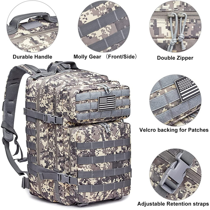 Тактичний рюкзак G4Free 40 л, військовий Molle, для походів, полювання, кемпінгу, армійський рюкзак для outdoor-активностей