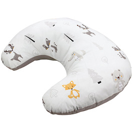 Подушка для годування TupTam Baby Stillkissen (Ліс/Лисичка/Оленя/Їжачок/Ведмедик/Бежева) з бавовняним чохлом
