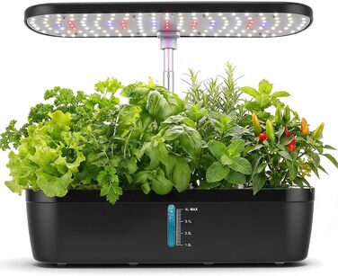 Гідропонна система для дому на 52 капсули з LED-освітленням 24 Вт, інтелектуальний набір для вирощування зелені, салатів та трав у кухні або на балконі