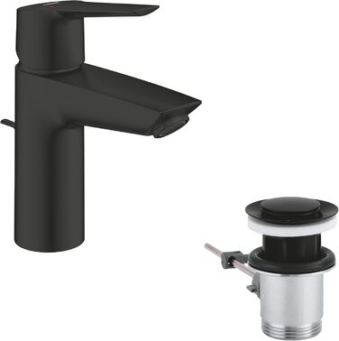 Змішувач для ванної кімнати GROHE Start, економічний, холодна вода в середній позиції, з поп-ап переливом, хром, 17 см