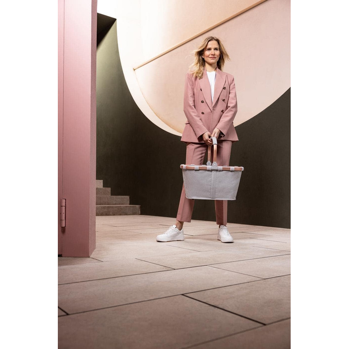 Складана сумка-кошик для покупок reisenthel carrybag twist Sky Rose — водонепроникна та містка