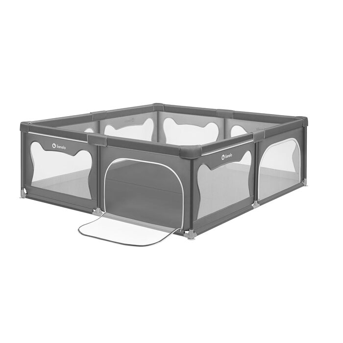 Манеж дитячий LIONELO WILLOW XL, 180x200x68 см, для дітей від 0 до 48 місяців, з дихаючими сітчастими стінками та двома боковими входами на блискавці