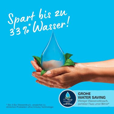 Душова лійка GROHE Vitalio 110, водоощадна (8 л/хв), 3 режими струменя, універсальне підключення, хром, 26031001