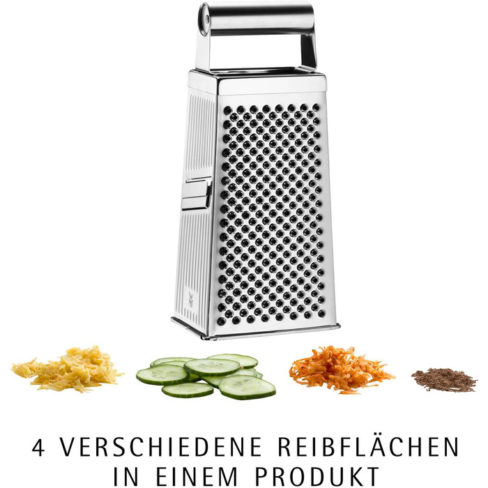 Терка для овочів WMF Gourmet Vierkantreibe з нержавіючої сталі Cromargan, 4-гранна, 8 x 24 см
