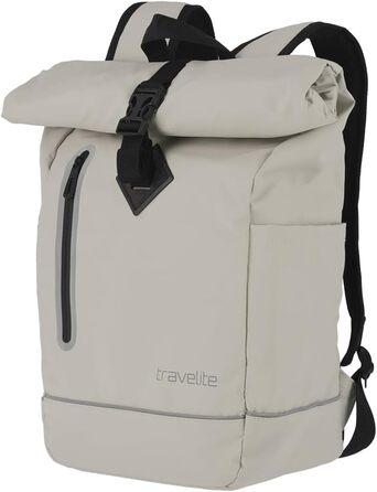 Рюкзак TRAVELITE Rolltop водонепроникний, велосипедний, міський, з відбивачами, 19 л, 48 см, колір слонова кістка