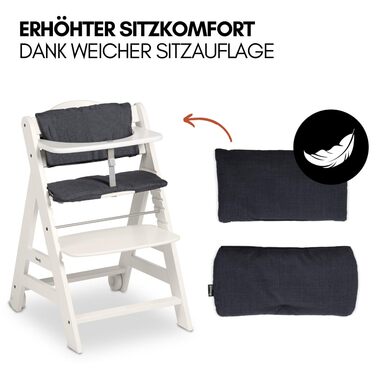 Високий стільчик для годування Hauck Beta+ Newborn Set Deluxe - Комплект для новонароджених, білий