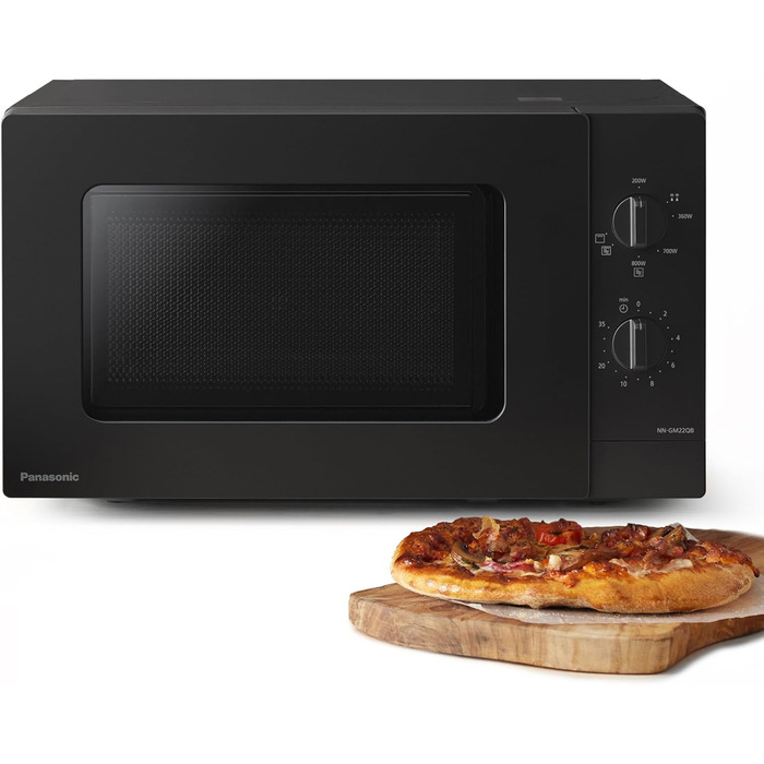 Мікрохвильова піч Panasonic NN-ST21QWEPG 20л з грилем, чорна - 800 Вт, 11 програм, LED-дисплей