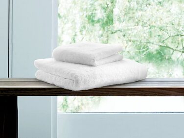 Набір рушників Herzbach Home 100% бавовна, м'які та вбираючі, білі
