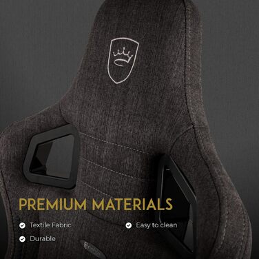 Ігрове крісло noblechairs Epic TX, антрацит, текстиль, офісне, дихаюче, з підголівником і поперековою підтримкою, для користувачів до 120 кг
