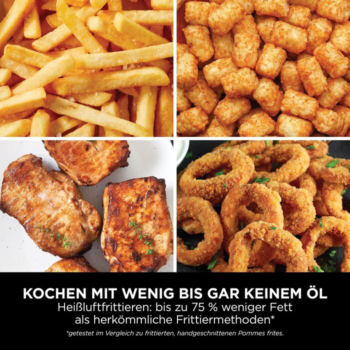 Вертикальна аерофритюрниця Ninja Double Stack XL Air Fryer 9,5 л з цифровим термометром, 6 функцій приготування, 2 рівні, сіра SL451EU