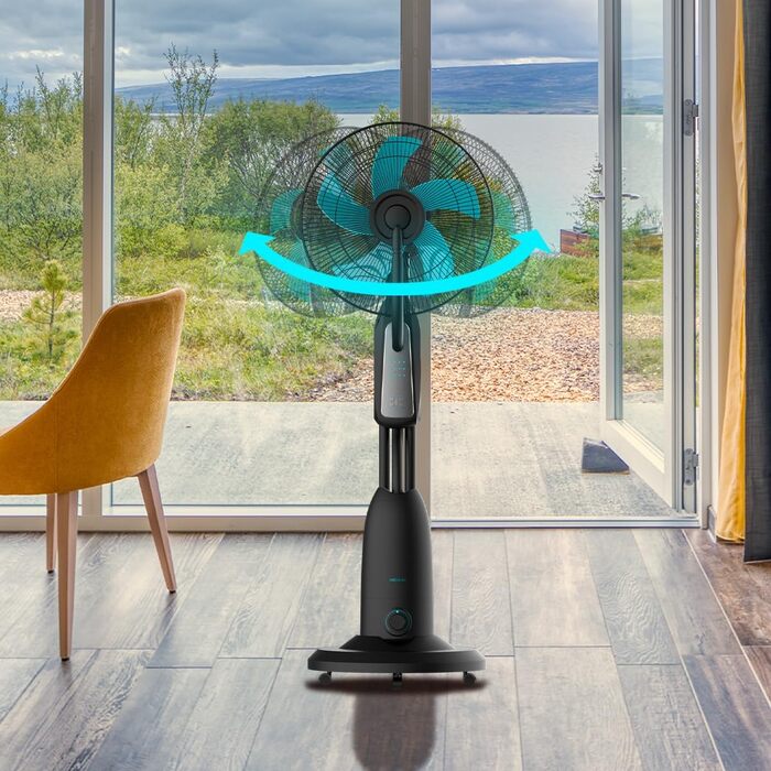 Вентилятор Cecotec EnergySilence 90 Вт з таймером та зволожувачем, 40 см, 3 швидкості, 2.8 л, мідний двигун, пульт ДУ