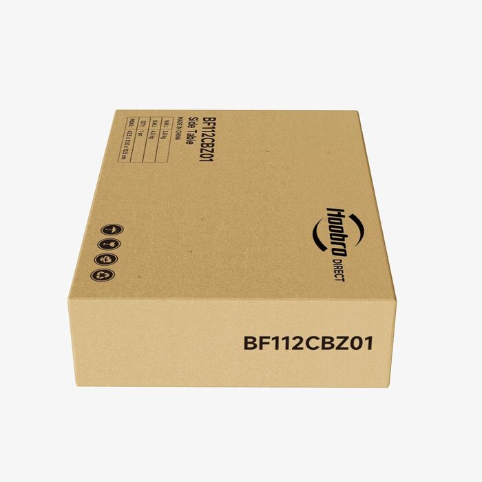 HOOBRO приліжковий столик з розеткою та USB, 3-рівневий вузький столик для вітальні, вінтажний коричневий