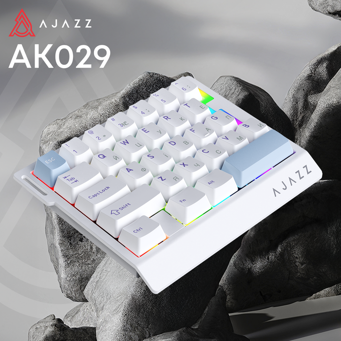 Дротова магнітна клавіатура Ajazz AK029 Ice lsland Magnetic Switch (AK029-I-WB)