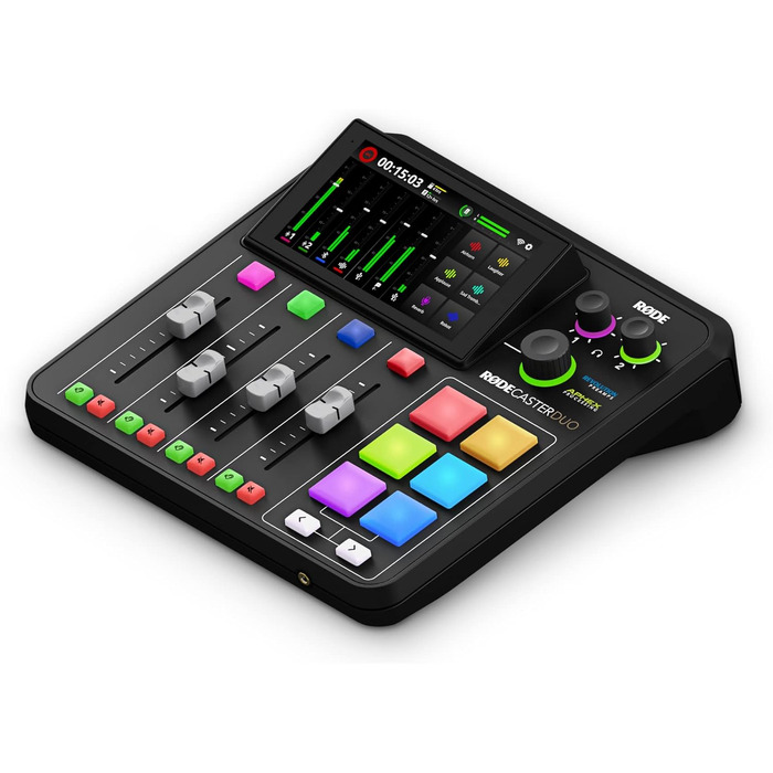 RØDE RØDECaster Duo: Професійний аудіомікшер для подкастів, стрімінгу та музики (RCP Duo Noir)