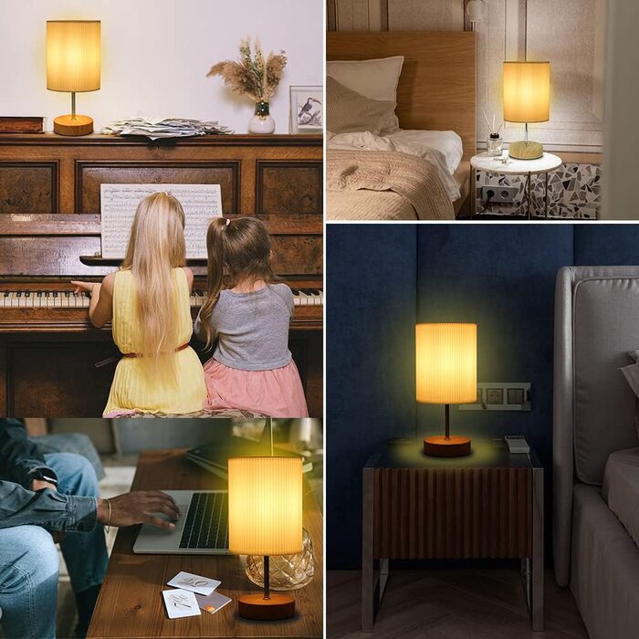Настільна лампа HSLighting, 2 шт, LED, диммер, сенсорне керування, 3 рівні яскравості, мінімалістичний дизайн, для спальні, вітальні, читання, кругла форма