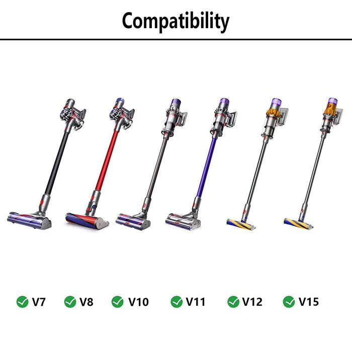 Щітка для вичісування шерсті тварин Groom URUN для пилососа Dyson з подовжувальним шлангом, фіксатором та адаптером для моделей V12 V11 V10 V8 V7