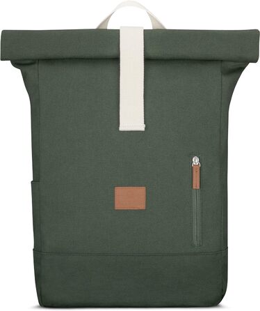 Рюкзак Johnny Urban Rolltop Adam Large для жінок і чоловіків, відділення для ноутбука 16'', міцний водовідштовхувальний бавовняний канвас, зелений