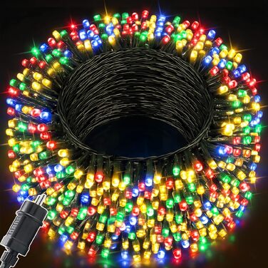 Світлодіодна гірлянда для вулиці та дому 80м, 800 LED, багатоколірна, IP44 водонепроникна, 8 режимів роботи з таймером та пам'яттю, для саду, балкона та кемпінгу