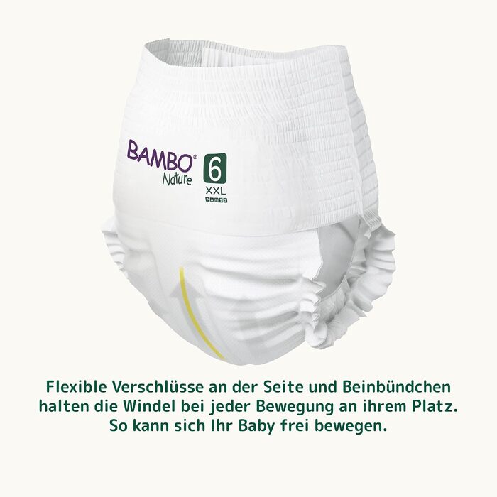 Тренувальні трусики Bambo Nature Premium для привчання до горщика, розмір 6 (15+ кг), XXL, 90 шт, екологічні та гіпоалергенні
