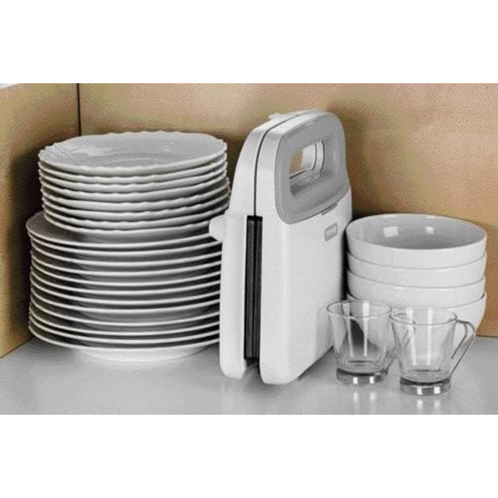 Тостер Ariete Breakfast 1961, електричний, антипригарне покриття, для сендвічів, вертикальне зберігання, 750Вт, білий