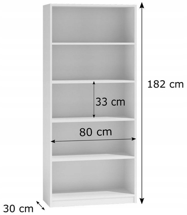 Стелаж TopEshop 80 x 30 x 182 см, дуб