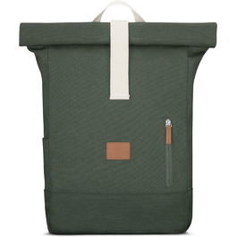 Рюкзак Johnny Urban Rolltop Adam Large для жінок і чоловіків, відділення для ноутбука 16'', міцний водовідштовхувальний бавовняний канвас, зелений