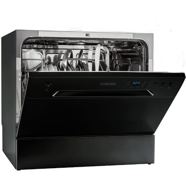 Посудомийна машина Klarstein Mini для 6 персон: компактна, тиха, з 7 програмами, для дому, офісу та кемпінгу, з підключенням до води