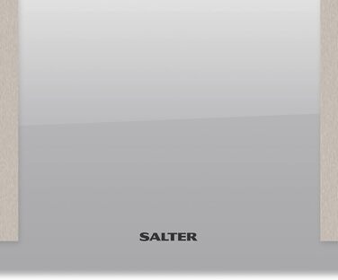 Електронна вага Salter 9113 SV3R для аналізу складу тіла, скляна, до 150 кг, 8 користувачів, атлетичний режим, вимірювання жиру, води, ІМТ, срібляста, компактна
