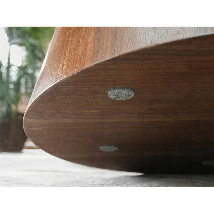 Журнальний стіл Mebel-Partner овальний, 110 x 60 x 40,5 см, колір: горіх