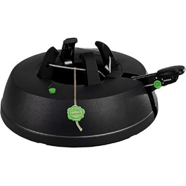 Підставка для ялинки KRINNER Green Line Comfort Grip S, з педаллю, рециклінг, 3 л бак для води, для дерев висотою до 2,3 м, чорна, вироблено в Німеччині