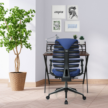 Офісне крісло / Поворотне крісло ERGO LINE II Тканина Синій HJH OFFICE