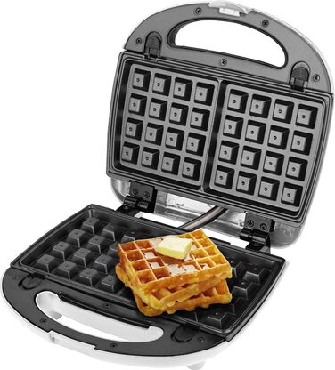 Сендвічниця ECG S 399 3в1, біла, нержавіюча сталь/пластик