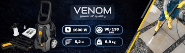 Мийка високого тиску Venom 90 бар, 1600 Вт