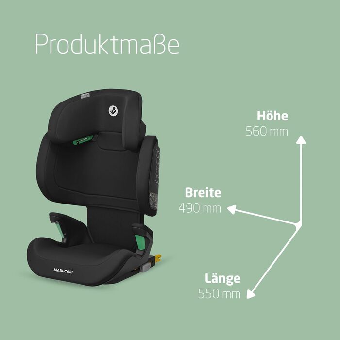 Автокрісло Maxi-Cosi RodiFix M i-Size для дітей 3,5-12 років, ISOFIX, захист від бічних зіткнень G-CELL, регульована висота, чорний колір