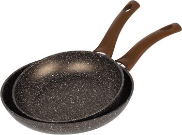 Набір сковорідок Bergner Root 2 шт. 20/24 см, антипригарне покриття, індукція, алюміній, ергономічна ручка, для всіх плит