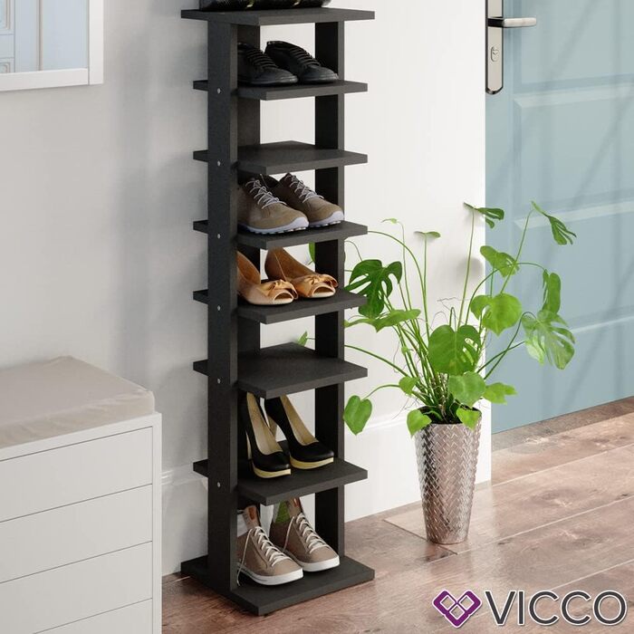 Взуттєва тумба Vicco Sara, антрацит, 26.7x110 см