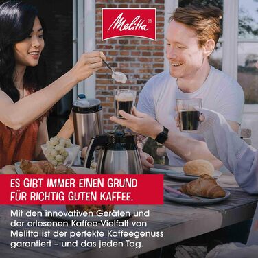 Кавоварка Melitta AromaFresh X з млинком, фільтр-кавоварка з скляним глечиком і захистом від капання, до 10 чашок, чорна/срібляста