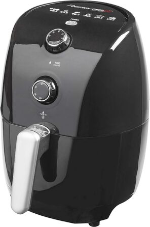 Фритюрниця Bestron AAF300 з гарячим повітрям, 1,5 л, 900 Вт, автоматичне вимкнення, технологія PrepAir, чорна