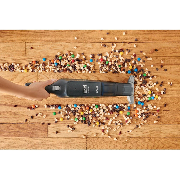 Акумуляторний ручний пилосос BLACK+DECKER Dustbuster Slim HLVC320B11, 12В, 2.0А·год, без мішка, бездротовий, з XXL-насадкою, зарядна станція, щілинна та меблева насадки