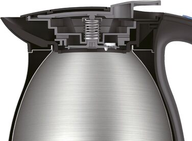 Електрочайник і термокувшин Gastroback 42426 Design Advanced Thermo 1,7 л, 2200 Вт, нержавіюча сталь, Cool Touch, сріблясто-чорний