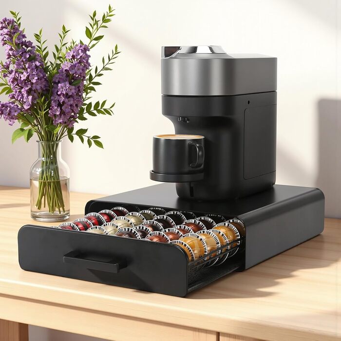 Підставка-органайзер для капсул Nespresso Vertuo, металевий тримач-шухляда для кавових капсул