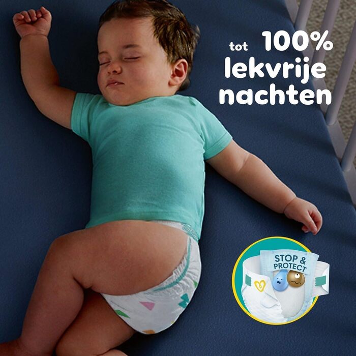 Підгузки Pampers Baby-Dry розмір 4 (9-14 кг), 120 шт, з захистом від протікань Stop & Protect