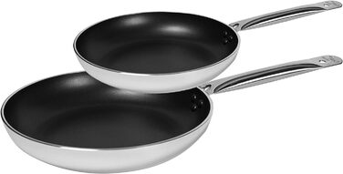 Професійний набір сковорідок Topkapi Gourmet Duo 22см і 26см, антипригарні, для індукції, алюмінієві, потрійне покриття, ручка з нержавіючої сталі